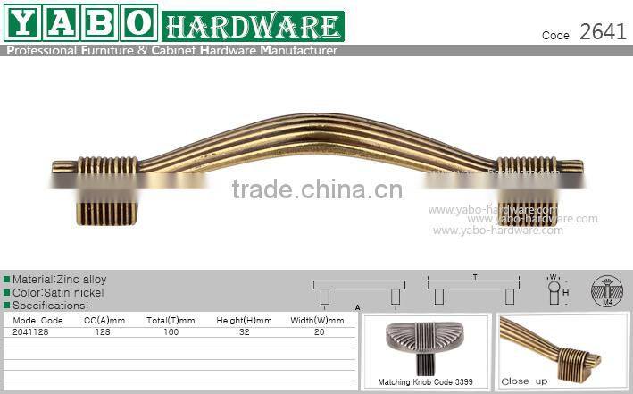 Vintage zinc alloy antique furniture handle and knobs / bedroom furniture handles and knobs