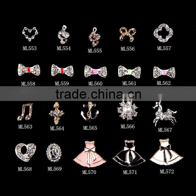 Various choice 3d Nail decoration nail alloy jewelry ML171-ML612