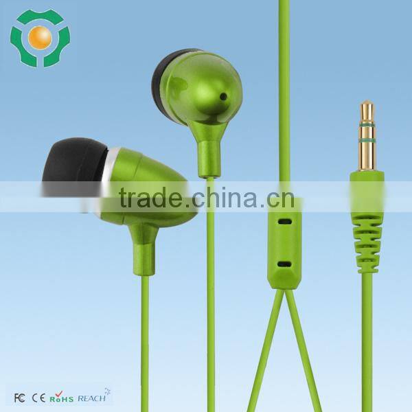 Super bass metal earphone, stereo in-ear mp3 earphones asian boy wholesaler