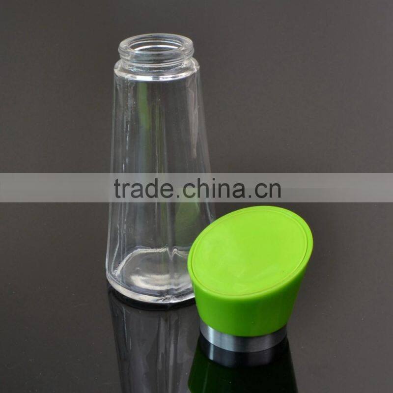 Spice Storage Jar with Lid Glass Condiment Bottle