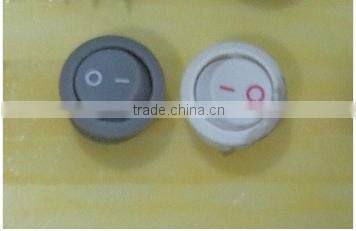 popular mini round rocker switch 2pin black or white rocker switch with high quality