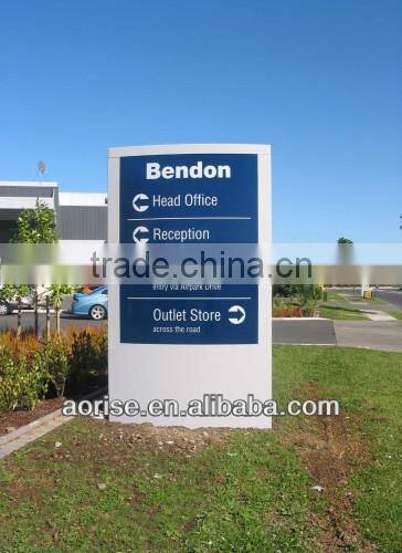 Advertising outdoor pylon sign for gas station