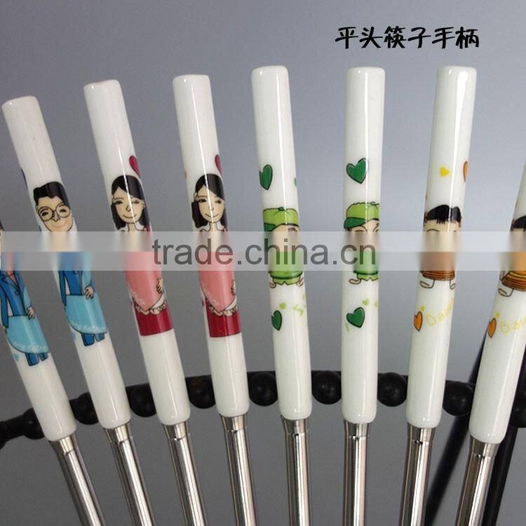 Exquiste design ceramic chopsticks with family logo