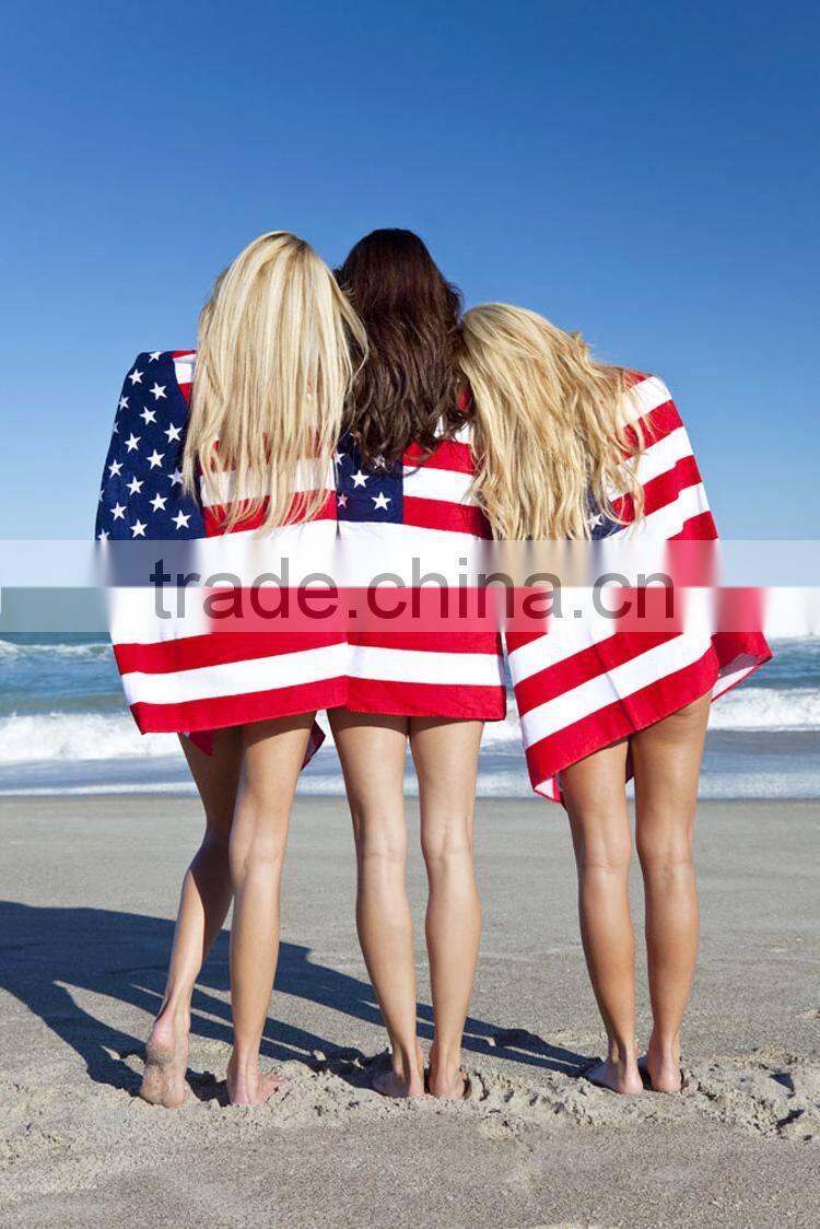 2016 top sale slipper printed casual beach towel play time printed towel