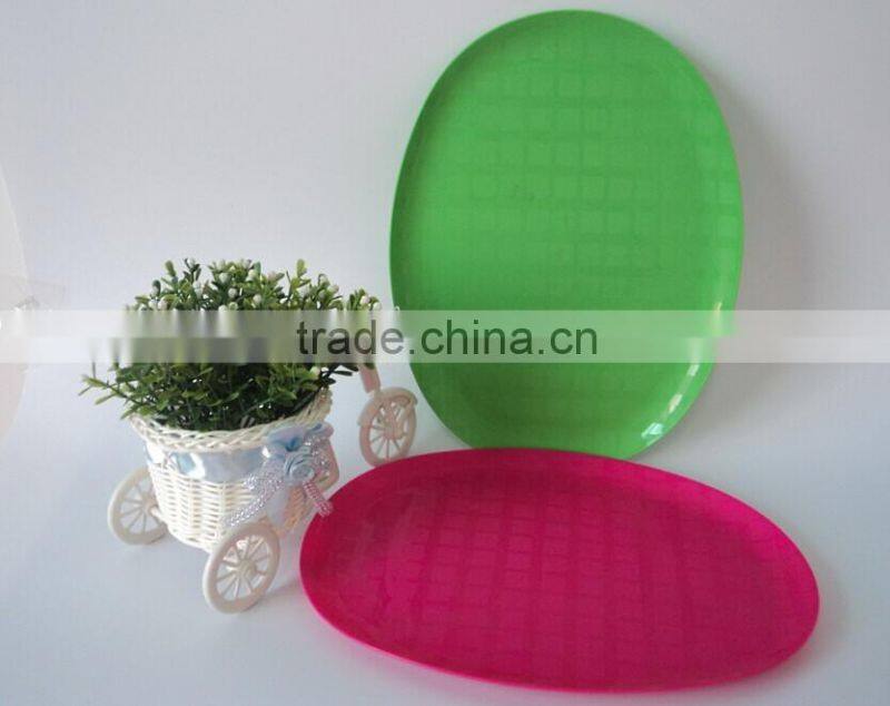 Colorful Plastic Oval Plate