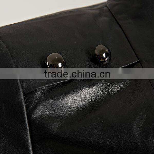 100% pu synthetic leather ladies pu leather jacket
