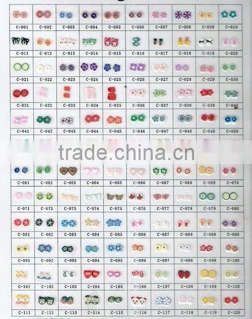LNU-1023 Polymer clay flower nail cane & fruit canes