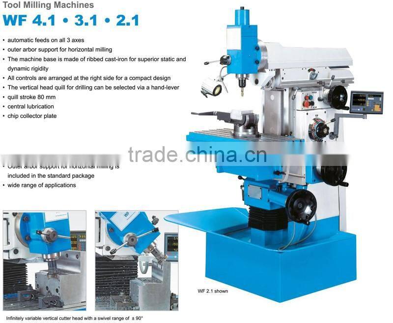 Tool Milling Machine WF 3.1 including digital position indicator and maximum efficiency and easy operation -