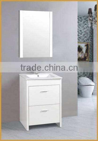 Cheap modern MDF carcase material waterproof mirrored basin bathroom vanity cabinet RA116