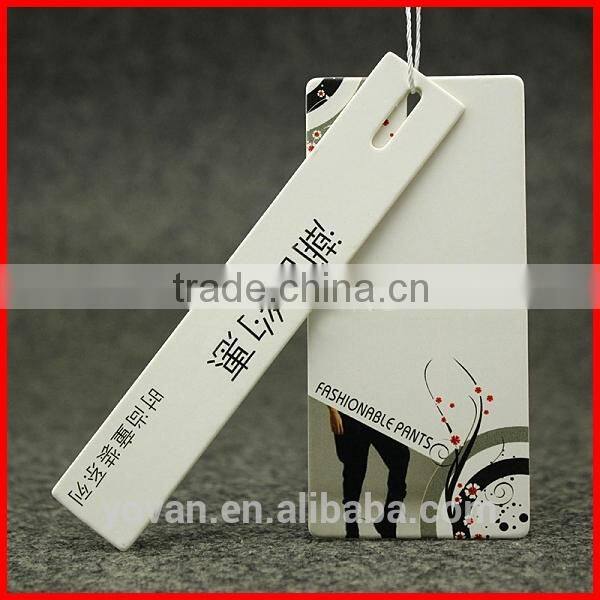 Hot sale Fashion UV Embossed Printing Paper Hang tag for OEM product