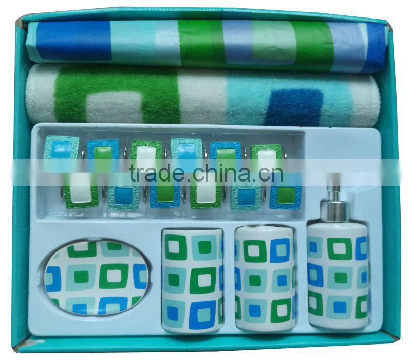 Luxury Furnishings 4pcs grey ceramic bath gift set