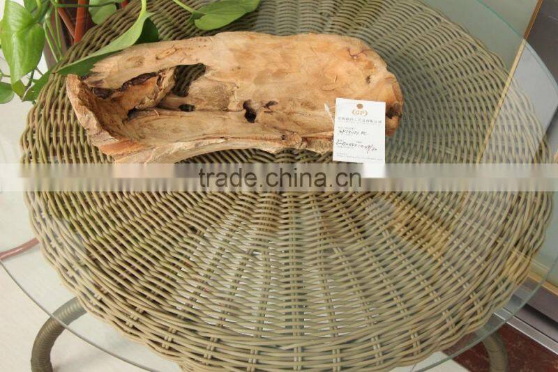 Natural And Eco-friendly Root Carving Wooden Plate for Decoration