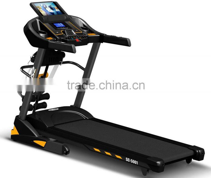 motorized treadmill with 10.1 inch tablet pc wholesale made in China