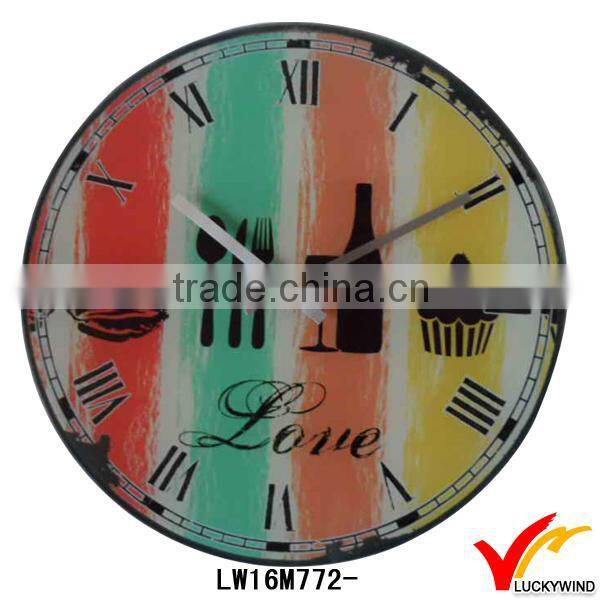 love colorful antique retro different types of wall clocks