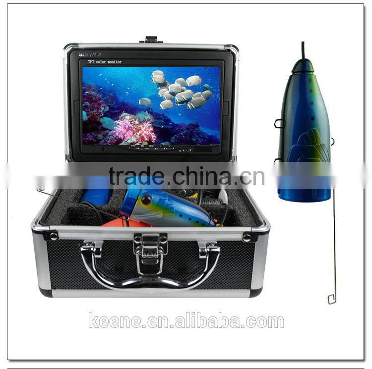 Underwater Fishing video camera with 50M underwater fish finder camera and 7" TFT color minitor