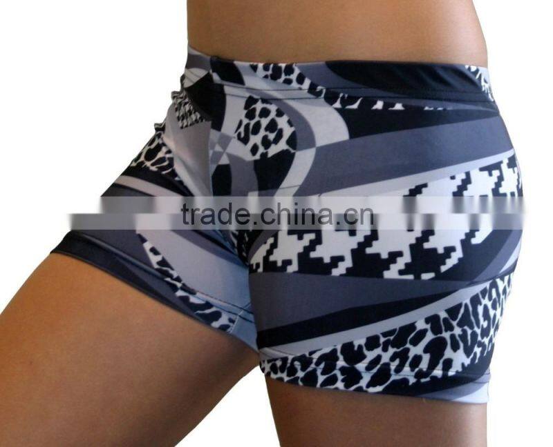 Womens yoga shorts, fitness wear for women with sublimation running shorts