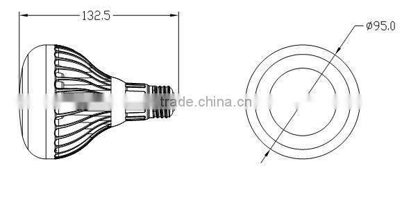 ES UL,CUL,CE,ROHS,FCC Dimmable led BR30 bulb for North America