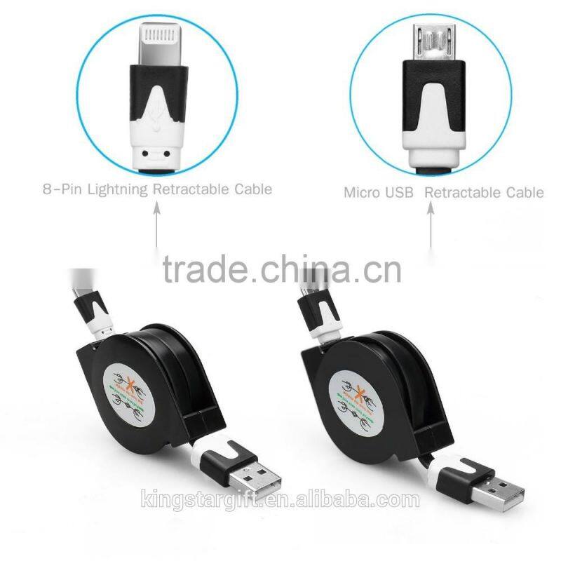 Power Strip Retractable Cable 8 Ports USB Charging