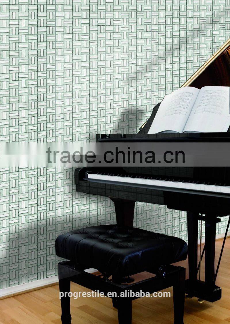 White glass stone mosaic tiles for home decorative mosaic(PML154824)