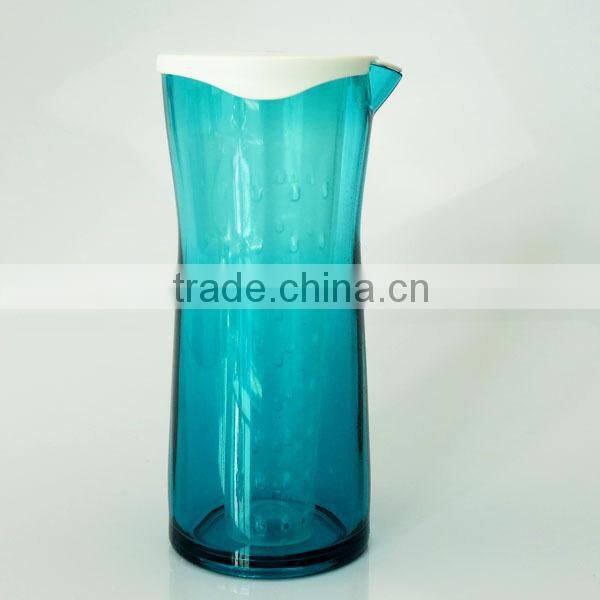 600ml plastic pitcher with fruit infuser(Blue)