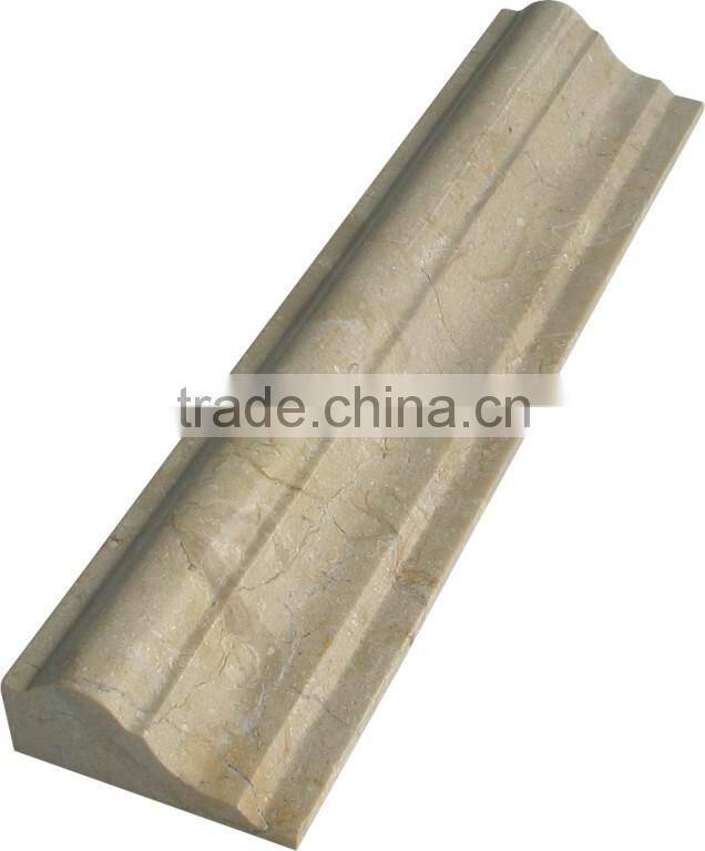 White polished marble skirting