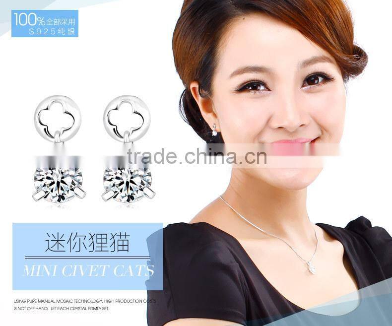 2015 New arrival wholesale crystal ball earrings Made With Crystal Y20264