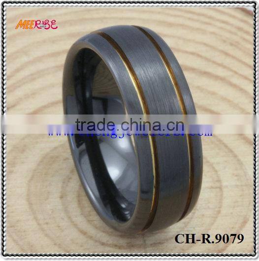 2015 Celtic Woven celtic knot Engraved Black Band for man dome ring/cheap celtic ring