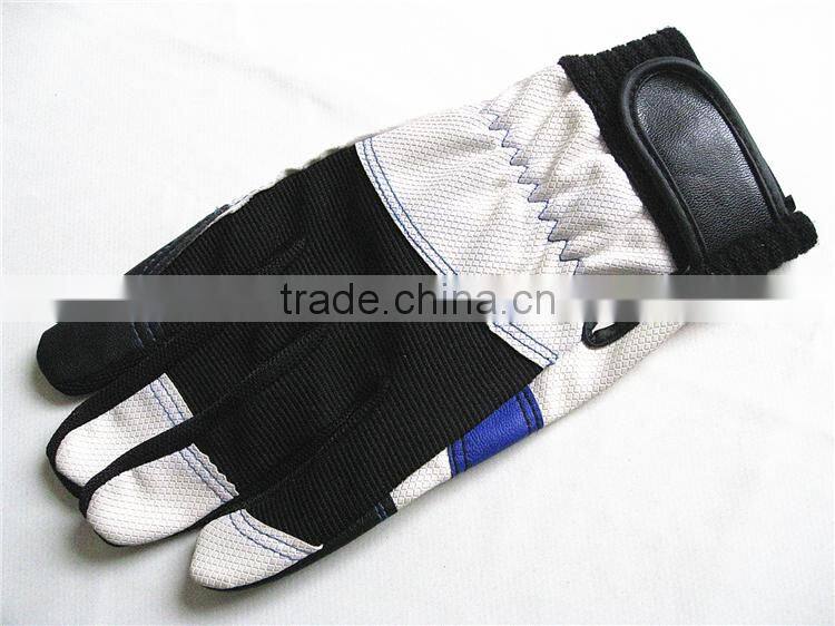 2015 Newest Hot Sale 7w Fashion Safety Work PU Magic Stretch Gloves