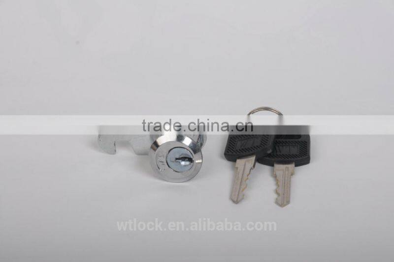 Zinc alloy material bright chrome cam lock for file cabinet wardrobe