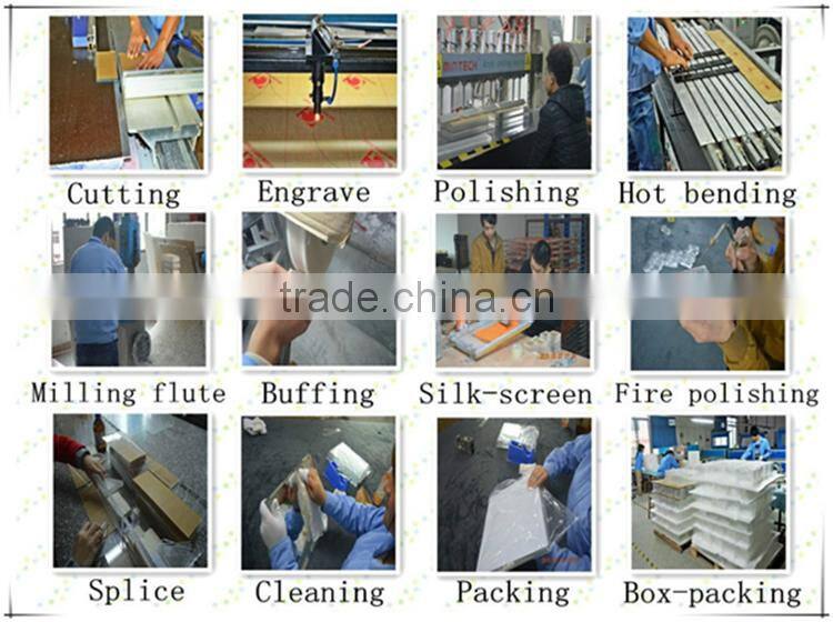 High transparent online shopping customized acrylic square table hot sell