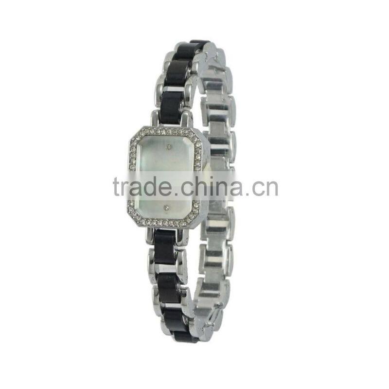 New models fashion square silicone band diamond watch women bracelet