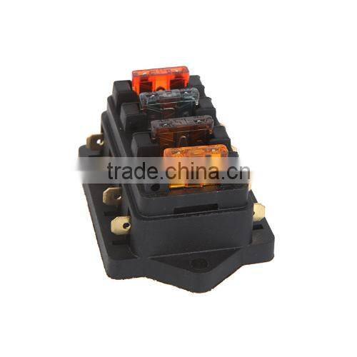 Universal Car Truck Vehicle 4 Way Circuit Automotive Middle-sized Blade Fuse Box Block Holder