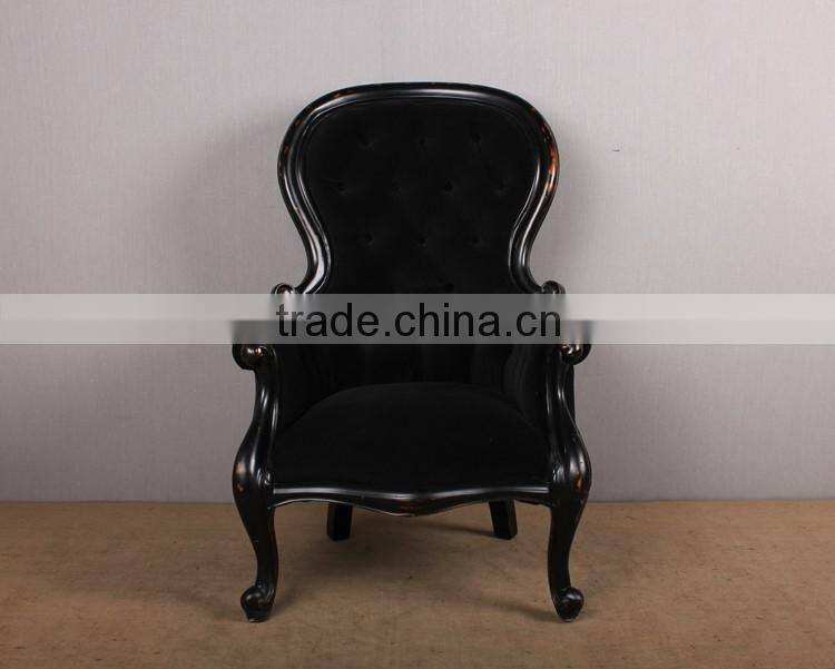 Popular single seater wood fabric folding chair single seater sofa chairs