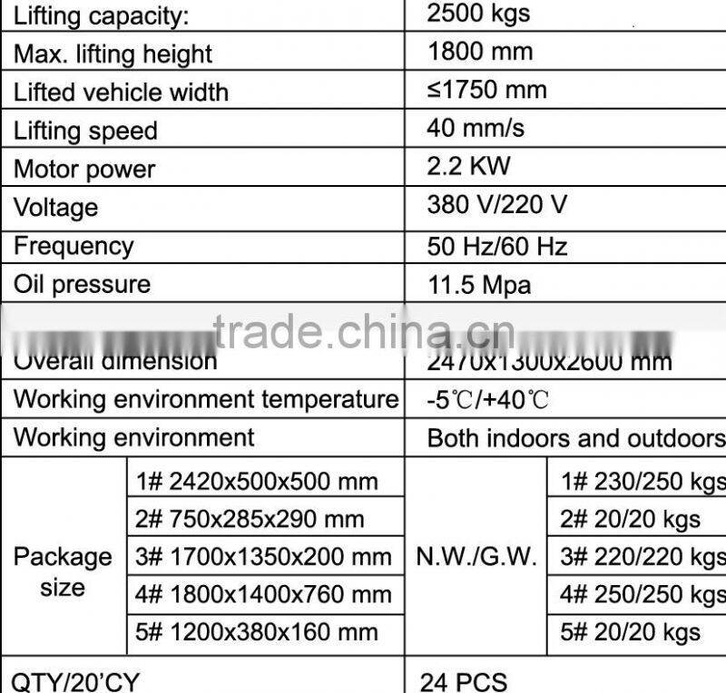 Torin Big Red Car Lifting Equipment QJYM2500Y 2.5tons