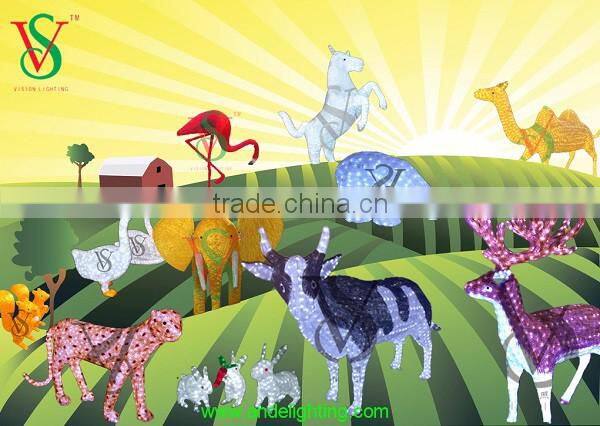 3D flamingo light animal led decoration