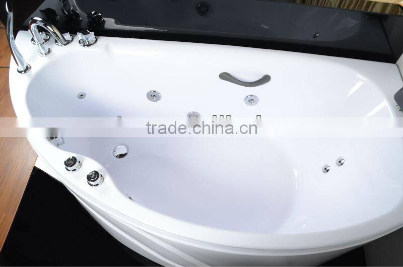 Corner Massage Bathtub with Handrail 1620*830*600mm
