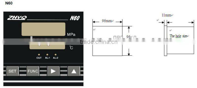 N60/N50/N10 Panel-mount digital pressure and temperature indicator