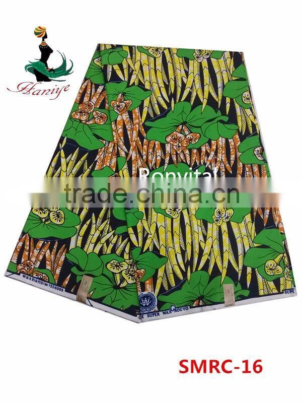 SMRC-13 super real cotton wax fabric Hot selling african wax printed fabric
