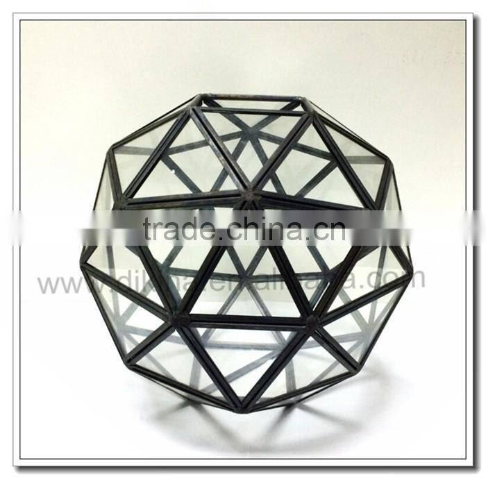 Teardrop& Octagonal& Dodecahedron& Icosahedron Small Beautiful Glass Geometric Terrarium - geometric terrarium glass handicraft