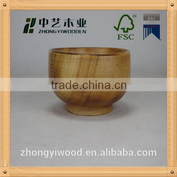 Antique design acacia hardwood natural bamboo wood salad bowl wholesale