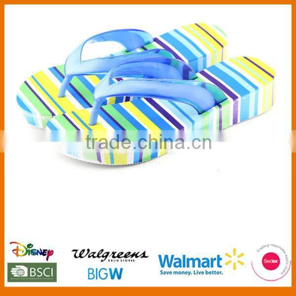 Fashion women's wedge heel flip flops with EVA material