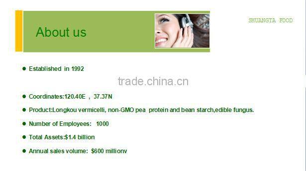 Vermicelli Longkou 200GX60/Bag Traditional Oriental Shuangta Food High Quality ISO2200 Certified