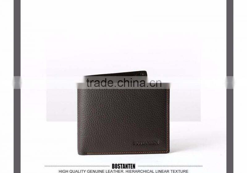 black simple plain cowhide leather men pocket hand purse