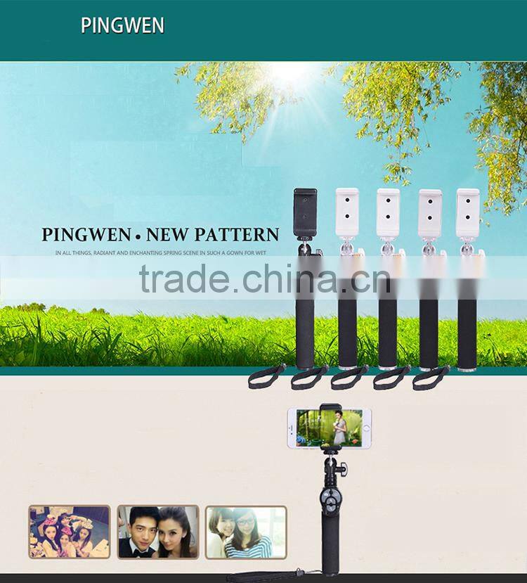 Color optional mini selfie stick for smartphone factory wholesale wireless monopod
