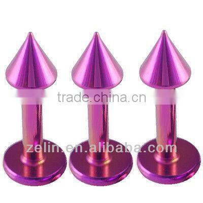 Unique gold pated spiral lip rings body jewelry piercing