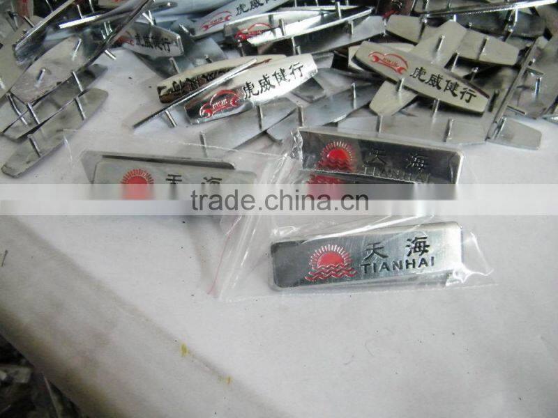 metal car chair logo , gun black plating zinc alloy metal tag for car chairs,metal chair nameplate