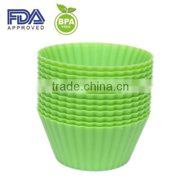round single silicone muffin baking cups