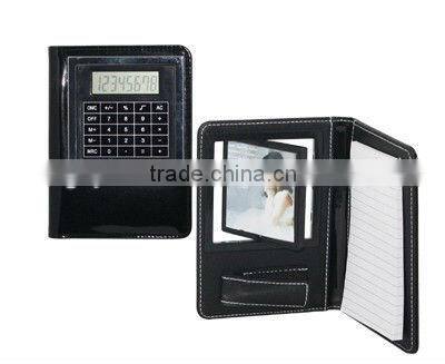 dongguan factory Promotional gifts ring binders portfolio, leather zipper folder