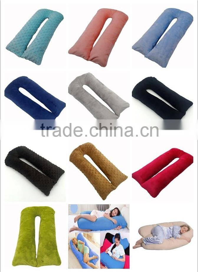 2016 New Arrival Polyester U Shaped Hot Pink Pregnancy Body Pillow