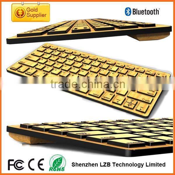 Wood keyboard, bamboo bluetooth keyboard for iphone/ipad/tablet